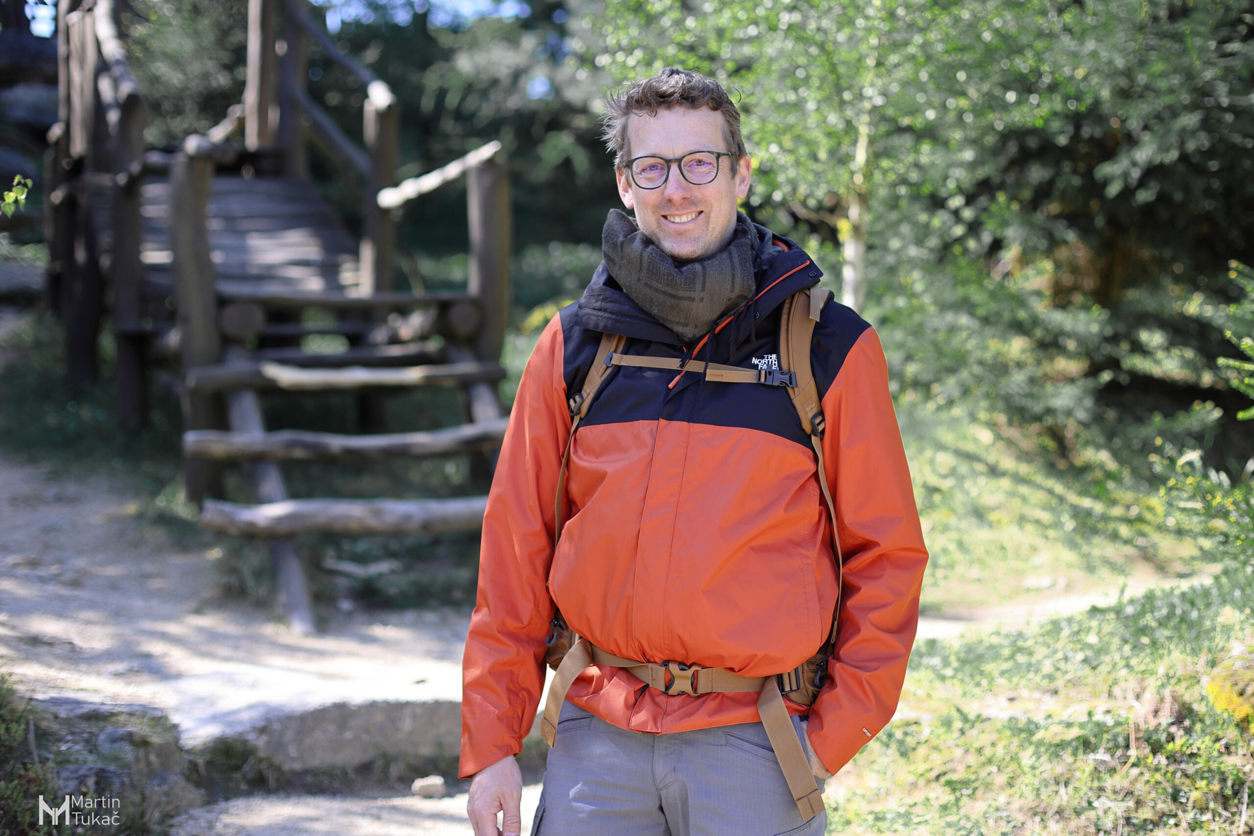 Portrait of a man in hikers outfit